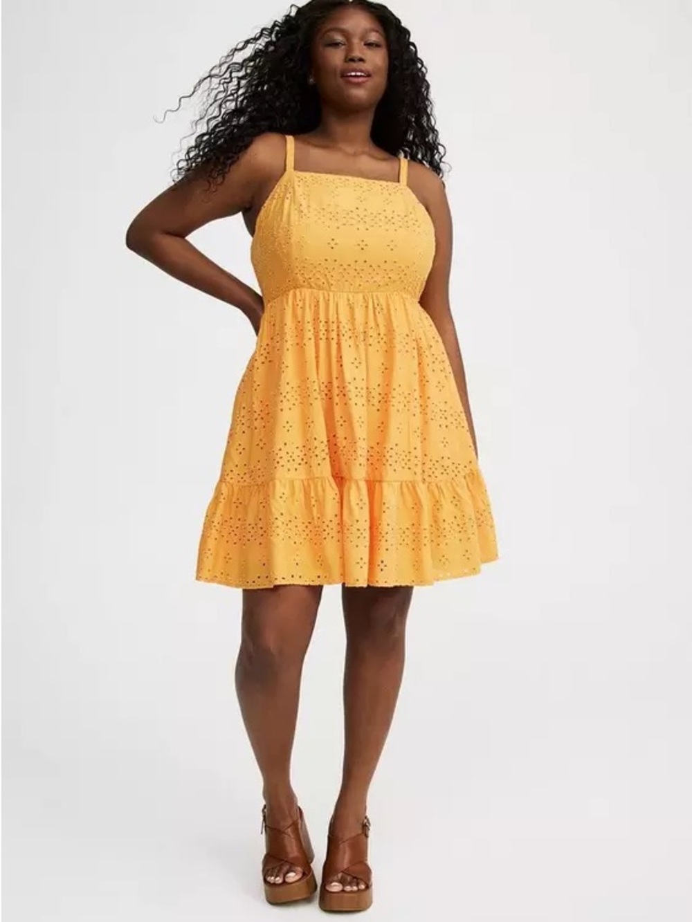 Torrid Iceland Poppy Square High-Neck Eyelet Mini Dress Size 3X